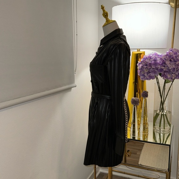 MANEÍER DE VIOR FAUX LEATHER DRESS SIZE 0 - Picture 2 of 4